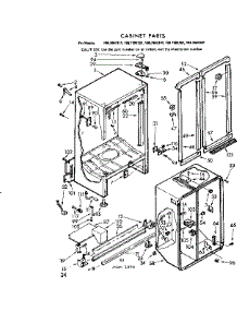 Cabinet Parts parts for Kenmore Refrigerator 106.7681381 (1067681381, 106 7681381) from AppliancePartsPros.com