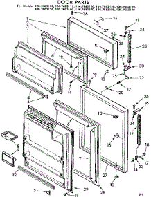 Door Parts parts for Kenmore Refrigerator 106.7683110 (1067683110, 106 7683110) from AppliancePartsPros.com