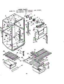 Liner Parts parts for Kenmore Refrigerator 106.7685840 (1067685840, 106 7685840) from AppliancePartsPros.com