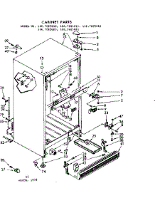 Cabinet Parts parts for Kenmore Refrigerator 106.7685840 (1067685840, 106 7685840) from AppliancePartsPros.com