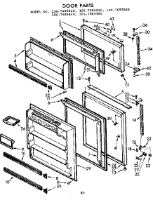Door Parts parts for Kenmore Refrigerator 106.7685840 (1067685840, 106 7685840) from AppliancePartsPros.com
