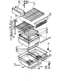 Shelf Parts parts for Kenmore Refrigerator 106.7687421 (1067687421, 106 7687421) from AppliancePartsPros.com
