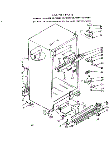 Cabinet Parts parts for Kenmore Refrigerator 106.7687421 (1067687421, 106 7687421) from AppliancePartsPros.com