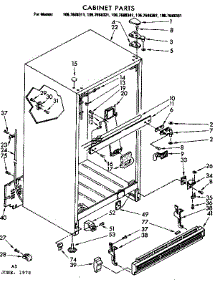 Cabinet Parts parts for Kenmore Refrigerator 106.7688361 (1067688361, 106 7688361) from AppliancePartsPros.com