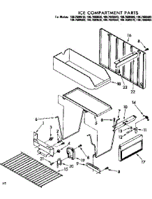 Ice Compartment Parts parts for Kenmore Refrigerator 106.7689630 (1067689630, 106 7689630) from AppliancePartsPros.com