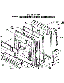 Door Parts parts for Kenmore Refrigerator 106.7689630 (1067689630, 106 7689630) from AppliancePartsPros.com