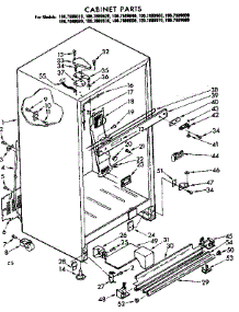 Cabinet Parts parts for Kenmore Refrigerator 106.7689630 (1067689630, 106 7689630) from AppliancePartsPros.com