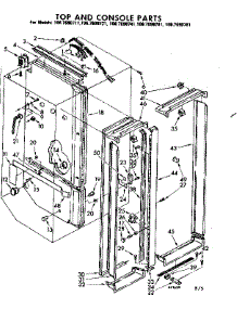 Top And Console Parts parts for Kenmore Refrigerator 106.7690781 (1067690781, 106 7690781) from AppliancePartsPros.com