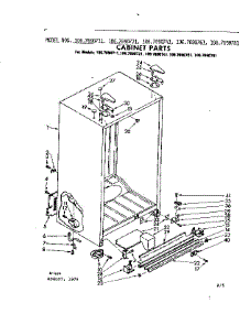 Cabinet Parts parts for Kenmore Refrigerator 106.7690781 (1067690781, 106 7690781) from AppliancePartsPros.com