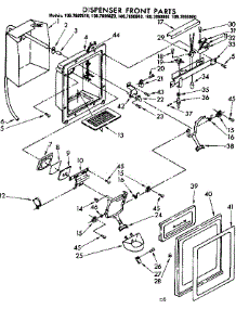 Dispenser Front Parts parts for Kenmore Refrigerator 106.7690880 (1067690880, 106 7690880) from AppliancePartsPros.com