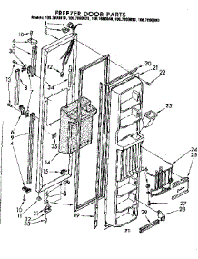 Freezer Door parts for Kenmore Refrigerator 106.7690880 (1067690880, 106 7690880) from AppliancePartsPros.com