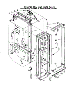 Breaker Trim And Liner Parts parts for Kenmore Refrigerator 106.7690880 (1067690880, 106 7690880) from AppliancePartsPros.com