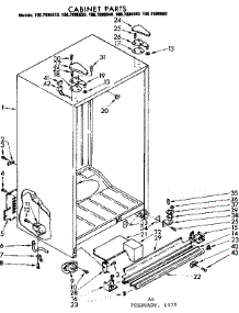 Cabinet Parts parts for Kenmore Refrigerator 106.7690880 (1067690880, 106 7690880) from AppliancePartsPros.com