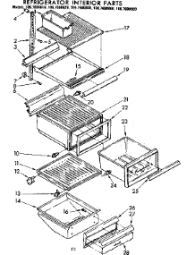 Refrigerator Shelving And Drawers parts for Kenmore Refrigerator 106.7690880 (1067690880, 106 7690880) from AppliancePartsPros.com