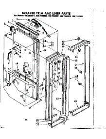 Breaker Trim And Liner Parts parts for Kenmore Refrigerator 106.7690921 (1067690921, 106 7690921) from AppliancePartsPros.com