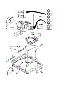 Machine Base parts for Kenmore Washer 110.20692000 (11020692000, 110 20692000) from AppliancePartsPros.com