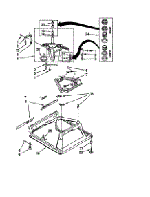 Machine Base parts for Kenmore Washer 110.20702990 (11020702990, 110 20702990) from AppliancePartsPros.com