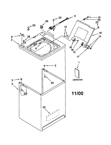 Top And Cabinet parts for Kenmore Washer 110.20702991 (11020702991, 110 20702991) from AppliancePartsPros.com