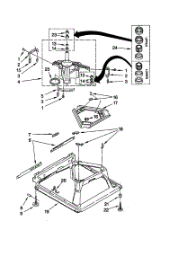 Machine Base parts for Kenmore Washer 110.20712991 (11020712991, 110 20712991) from AppliancePartsPros.com