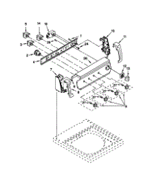 Control Panel parts for Kenmore Washer 110.20802990 (11020802990, 110 20802990) from AppliancePartsPros.com