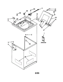 Top And Cabinet parts for Kenmore Washer 110.20802990 (11020802990, 110 20802990) from AppliancePartsPros.com