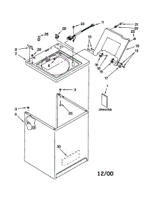 Top And Cabinet parts for Kenmore Washer 110.20802991 (11020802991, 110 20802991) from AppliancePartsPros.com