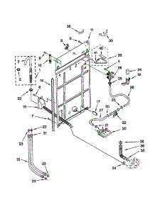Rear Panel parts for Kenmore Washer 110.20832991 (11020832991, 110 20832991) from AppliancePartsPros.com