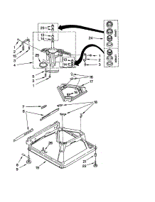 Machine Base parts for Kenmore Washer 110.20842991 (11020842991, 110 20842991) from AppliancePartsPros.com