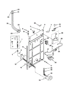 Rear Panel parts for Kenmore Washer 110.20842991 (11020842991, 110 20842991) from AppliancePartsPros.com