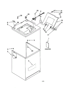 Top And Cabinet parts for Kenmore Washer 110.20842991 (11020842991, 110 20842991) from AppliancePartsPros.com