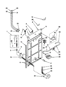 Rear Panel parts for Kenmore Washer 110.20854990 (11020854990, 110 20854990) from AppliancePartsPros.com
