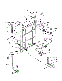 Rear Panel parts for Kenmore Washer 110.20854991 (11020854991, 110 20854991) from AppliancePartsPros.com