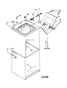 Top And Cabinet parts for Kenmore Washer 110.20862991 (11020862991, 110 20862991) from AppliancePartsPros.com
