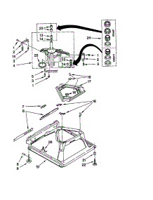 Machine Base parts for Kenmore Washer 110.20862991 (11020862991, 110 20862991) from AppliancePartsPros.com