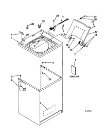 Top And Cabinet parts for Kenmore Washer 110.20872991 (11020872991, 110 20872991) from AppliancePartsPros.com