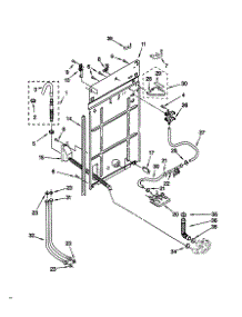 Rear Panel parts for Kenmore Washer 110.20882990 (11020882990, 110 20882990) from AppliancePartsPros.com