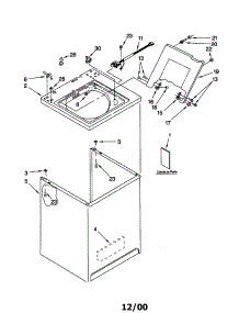 Top And Cabinet parts for Kenmore Washer 110.20882991 (11020882991, 110 20882991) from AppliancePartsPros.com