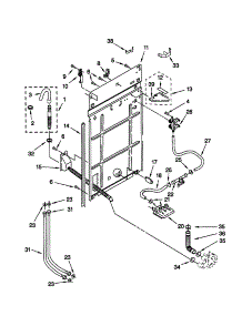 Rear Panel parts for Kenmore Washer 110.20907990 (11020907990, 110 20907990) from AppliancePartsPros.com