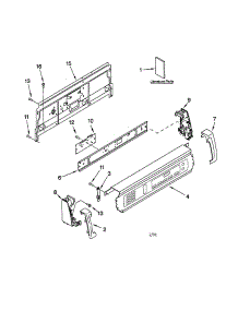 Console Panel parts for Kenmore Dryer 110.62054100 (11062054100, 110 62054100) from AppliancePartsPros.com