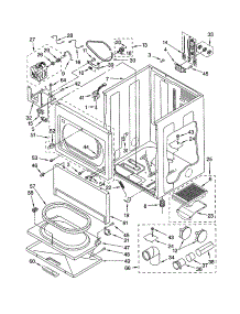 Cabinet parts for Kenmore Dryer 110.62062101 (11062062101, 110 62062101) from AppliancePartsPros.com