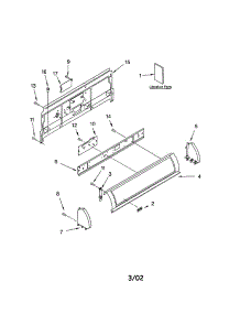 Console Panel parts for Kenmore Dryer 110.62064101 (11062064101, 110 62064101) from AppliancePartsPros.com