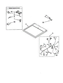 Dryer Top parts for Kenmore Dryer 110.62066100 (11062066100, 110 62066100) from AppliancePartsPros.com