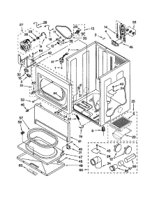 Cabinet parts for Kenmore Dryer 110.62066102 (11062066102, 110 62066102) from AppliancePartsPros.com