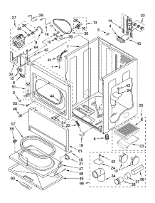 Cabinet Parts parts for Kenmore Dryer 110.62066103 (11062066103, 110 62066103) from AppliancePartsPros.com