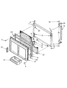 Freezer Door parts for Kenmore Refrigerator 106.8695560 (1068695560, 106 8695560) from AppliancePartsPros.com