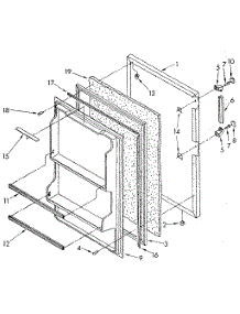 Refrigerator Door parts for Kenmore Refrigerator 106.8698032 (1068698032, 106 8698032) from AppliancePartsPros.com