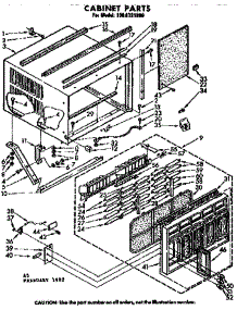 Cabinet Parts parts for Kenmore Room Air Conditioner 106.8721890 (1068721890, 106 8721890) from AppliancePartsPros.com