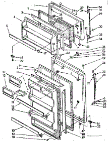 Door Parts parts for Kenmore Refrigerator 106.8730532 (1068730532, 106 8730532) from AppliancePartsPros.com