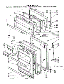 Door Parts parts for Kenmore Refrigerator 106.8730813 (1068730813, 106 8730813) from AppliancePartsPros.com