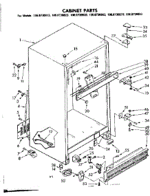 Cabinet Parts parts for Kenmore Refrigerator 106.8730813 (1068730813, 106 8730813) from AppliancePartsPros.com